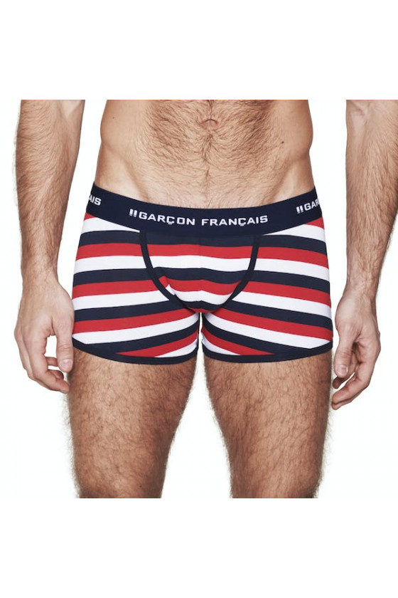 Boxer Long Rayures Tricolores