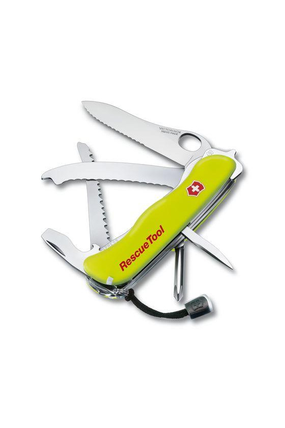 Couteaux Rescue Tool On Hand Fluo A Dents