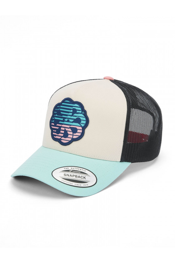 Casquette Flower Turquoise